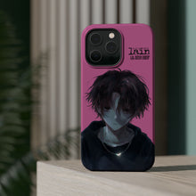 Load image into Gallery viewer, SERIAL EXPERIMENTS LAIN X LIL BRUH GWOP MAGNETIC IMPACT RESISTANT TOUGH PINK PHONE CASE
