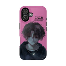 Load image into Gallery viewer, SERIAL EXPERIMENTS LAIN X LIL BRUH GWOP MAGNETIC IMPACT RESISTANT TOUGH PINK PHONE CASE
