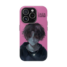 Load image into Gallery viewer, SERIAL EXPERIMENTS LAIN X LIL BRUH GWOP MAGNETIC IMPACT RESISTANT TOUGH PINK PHONE CASE
