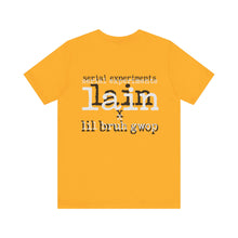 Load image into Gallery viewer, SERIAL EXPERIMENTS LAIN X LIL BRUH GWOP ANIME TEE - MULTI COLORS
