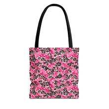 Load image into Gallery viewer, TRIPPY WITCHY MUSHROOM LIL BRUH GWOP® PINK CAMO TOTE BAG 2026

