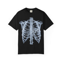 Load image into Gallery viewer, X RAY SKELETON RIB CAGE FLOCK CAMERA BARBED WIRE DEFLOCK TEE
