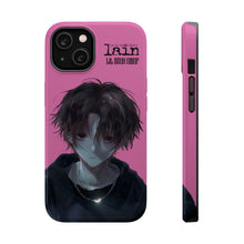 Load image into Gallery viewer, SERIAL EXPERIMENTS LAIN X LIL BRUH GWOP MAGNETIC IMPACT RESISTANT TOUGH PINK PHONE CASE
