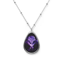 画像をギャラリービューアに読み込む, STARSEED ALIEN HEAD UFO OVAL NECKLACE PURPLE
