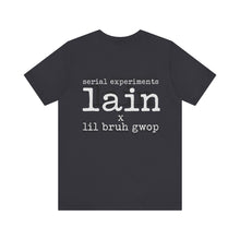 Load image into Gallery viewer, SERIAL EXPERIMENTS LAIN X LIL BRUH GWOP ANIME TEE - MULTI COLORS
