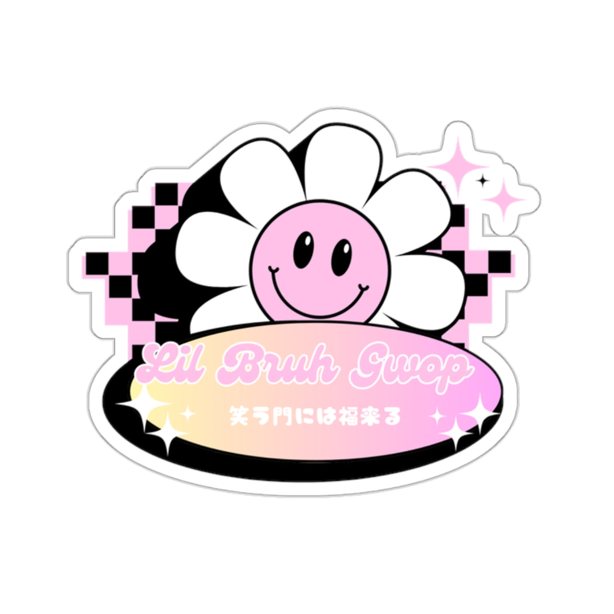 SMILE FLOWER STICKER - PINK – LIL BRUH GWOP