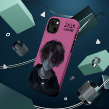 Load image into Gallery viewer, SERIAL EXPERIMENTS LAIN X LIL BRUH GWOP MAGNETIC IMPACT RESISTANT TOUGH PINK PHONE CASE
