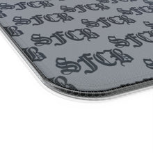 Load image into Gallery viewer, RAINY BEAR X LIL BRUH GWOP SFCB GREY MONOGRAM LED GAMING MOUSE PAD WIRELESS CHARGING - GREY
