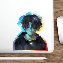 Load image into Gallery viewer, SERIAL EXPERIMENTS LAIN X LIL BRUH GWOP HOLOGRAPHIC DIE CUT STICKER

