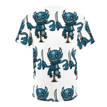 Load image into Gallery viewer, HALLOWEEN LIL BRUH GWOP GWOP CROW SCARECROW KNIFE HALLOWEEN JUGGALO SATANIC SATAN ALL OVER TEE
