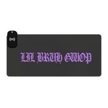 Load image into Gallery viewer, LIL BRUH GWOP LED GAMING MOUSE PAD WIRELESS CHARGING
