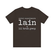 Load image into Gallery viewer, SERIAL EXPERIMENTS LAIN X LIL BRUH GWOP ANIME TEE - MULTI COLORS
