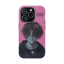 Load image into Gallery viewer, SERIAL EXPERIMENTS LAIN X LIL BRUH GWOP MAGNETIC IMPACT RESISTANT TOUGH PINK PHONE CASE
