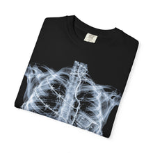 Load image into Gallery viewer, X RAY SKELETON RIB CAGE FLOCK CAMERA BARBED WIRE DEFLOCK TEE
