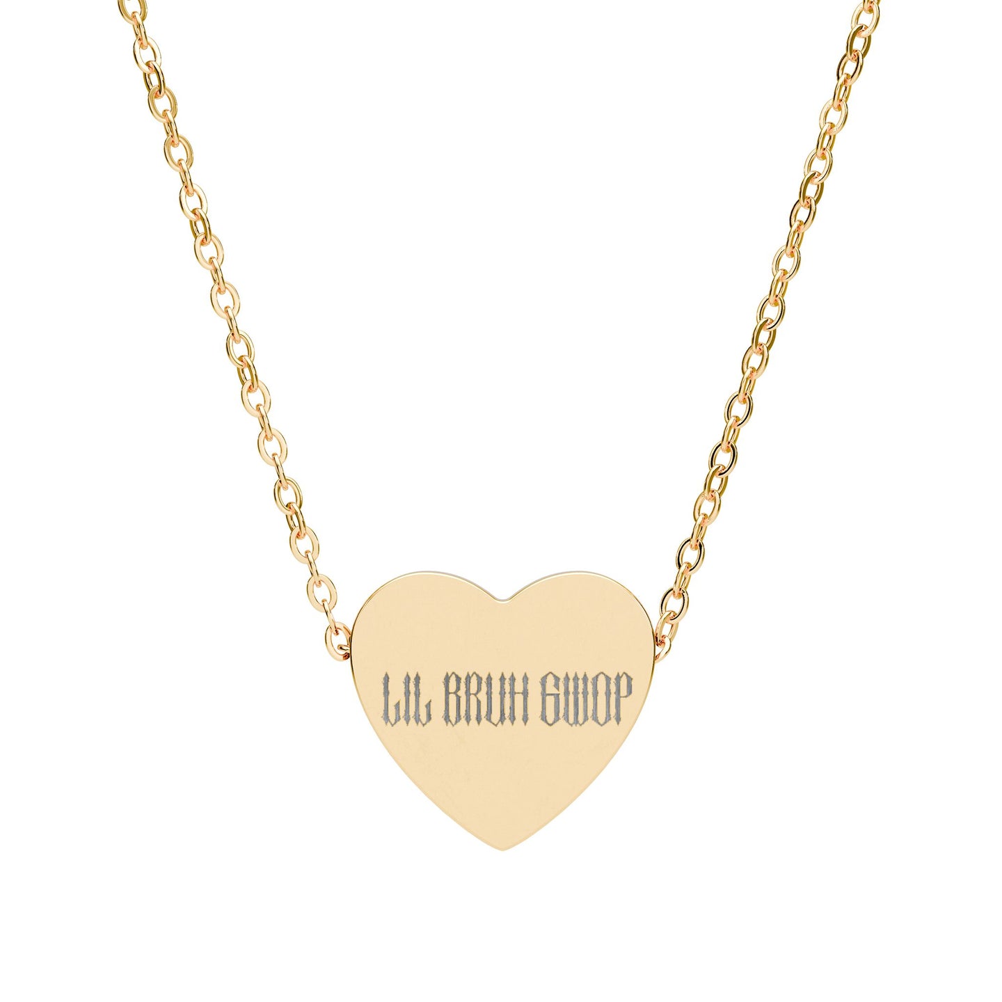LIL BRUH GWOP HEART NECKLACE - MULTI COLORS