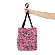 Load image into Gallery viewer, TRIPPY WITCHY MUSHROOM LIL BRUH GWOP® PINK CAMO TOTE BAG 2026
