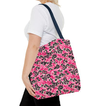 Load image into Gallery viewer, TRIPPY WITCHY MUSHROOM LIL BRUH GWOP® PINK CAMO TOTE BAG 2026
