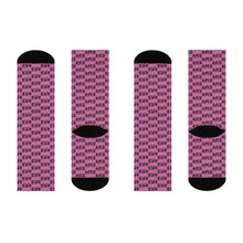 Load image into Gallery viewer, SFCB CREW SOCKS - MONOGRAM PINK
