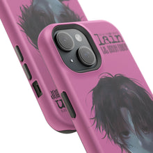 Load image into Gallery viewer, SERIAL EXPERIMENTS LAIN X LIL BRUH GWOP MAGNETIC IMPACT RESISTANT TOUGH PINK PHONE CASE
