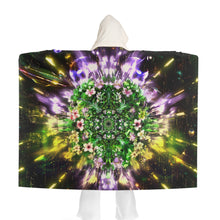 Load image into Gallery viewer, FRACTALS HOODED SHERPA FLEECE TRIP BLANKET
