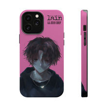 Load image into Gallery viewer, SERIAL EXPERIMENTS LAIN X LIL BRUH GWOP MAGNETIC IMPACT RESISTANT TOUGH PINK PHONE CASE
