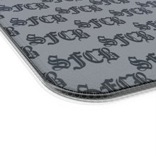 Load image into Gallery viewer, RAINY BEAR X LIL BRUH GWOP SFCB GREY MONOGRAM LED GAMING MOUSE PAD WIRELESS CHARGING - GREY
