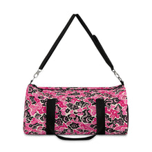 Load image into Gallery viewer, TRIPPY WITCHY MUSHROOM LIL BRUH GWOP® PINK CAMO DUFFEL BAG 2026
