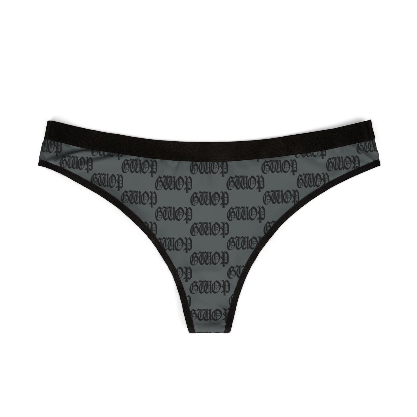 GWOP MONOGRAM THONGS - GREY