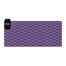 Load image into Gallery viewer, GWOP MONOGRAM LED GAMING MOUSE PAD WIRELESS CHARGING - PURPLE
