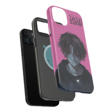 Load image into Gallery viewer, SERIAL EXPERIMENTS LAIN X LIL BRUH GWOP MAGNETIC IMPACT RESISTANT TOUGH PINK PHONE CASE
