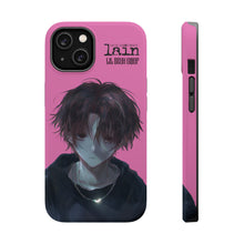 Load image into Gallery viewer, SERIAL EXPERIMENTS LAIN X LIL BRUH GWOP MAGNETIC IMPACT RESISTANT TOUGH PINK PHONE CASE
