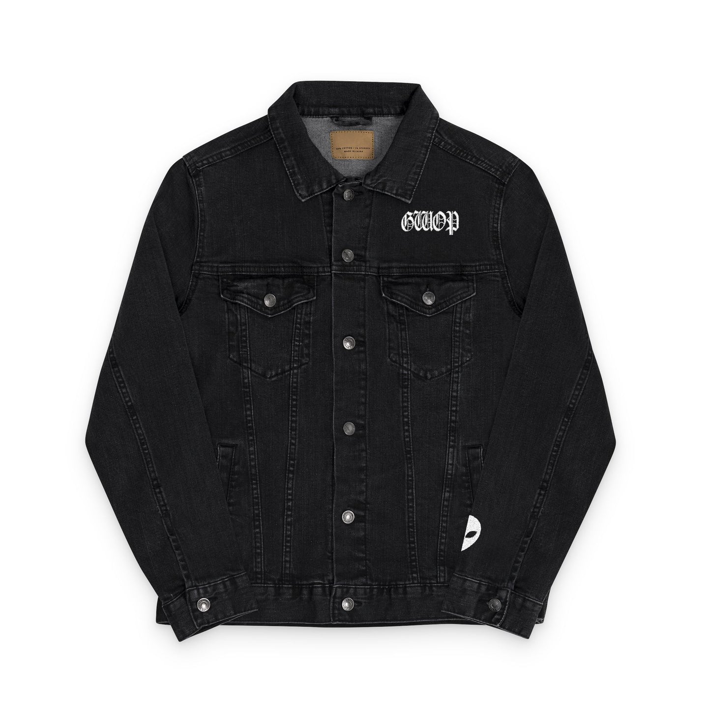 LIL BRUH GWOP DENIM JACKET (Embroidery) - BLACK/NAVY