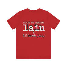 Load image into Gallery viewer, SERIAL EXPERIMENTS LAIN X LIL BRUH GWOP ANIME TEE - MULTI COLORS
