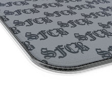 Load image into Gallery viewer, RAINY BEAR X LIL BRUH GWOP SFCB GREY MONOGRAM LED GAMING MOUSE PAD WIRELESS CHARGING - GREY
