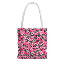 Load image into Gallery viewer, TRIPPY WITCHY MUSHROOM LIL BRUH GWOP® PINK CAMO TOTE BAG 2026
