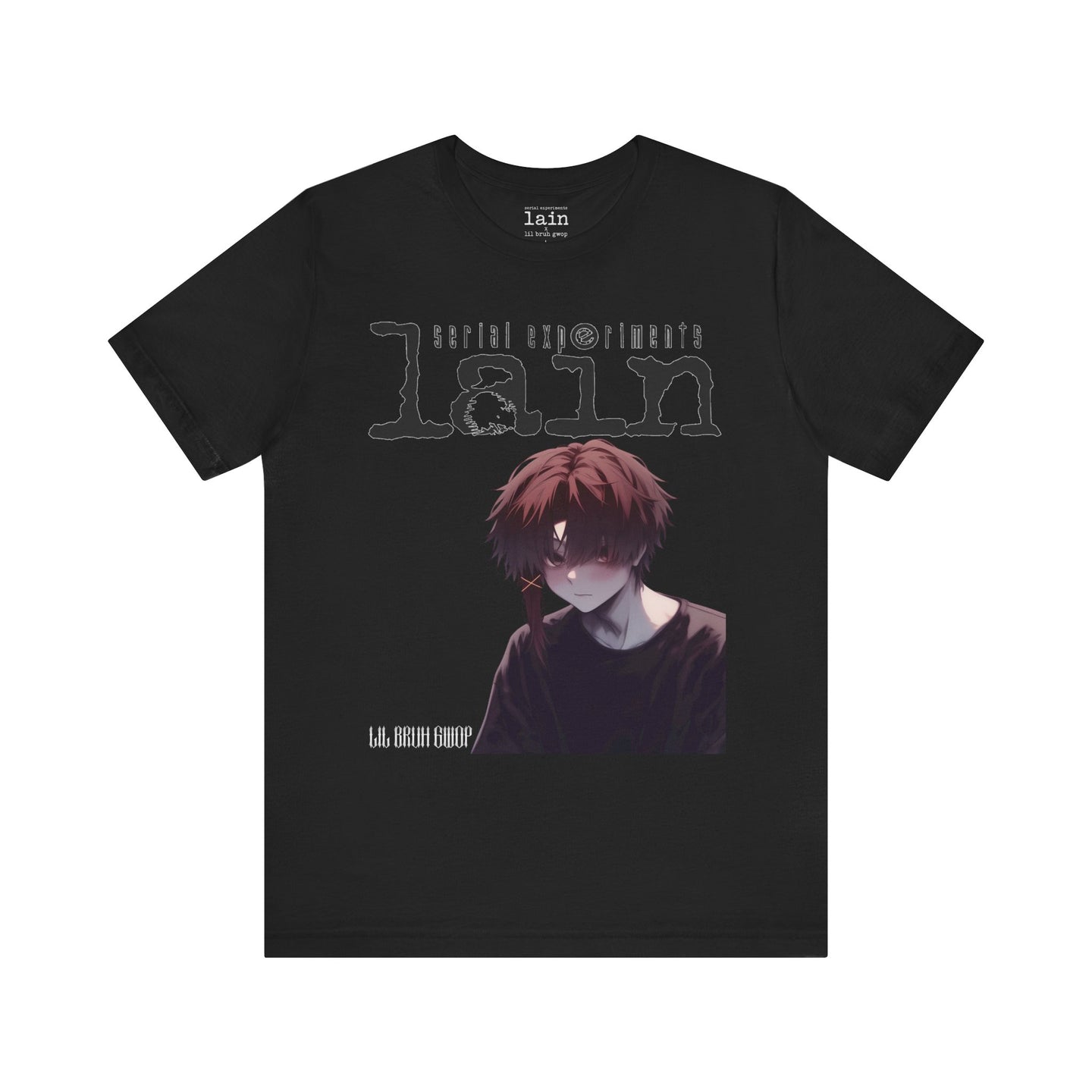 SERIAL EXPERIMENTS LAIN X LIL BRUH GWOP ANIME TEE - MULTI COLORS