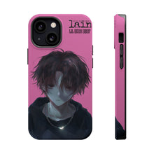 Load image into Gallery viewer, SERIAL EXPERIMENTS LAIN X LIL BRUH GWOP MAGNETIC IMPACT RESISTANT TOUGH PINK PHONE CASE
