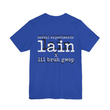 Load image into Gallery viewer, SERIAL EXPERIMENTS LAIN X LIL BRUH GWOP ANIME TEE - MULTI COLORS
