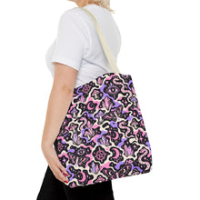 Load image into Gallery viewer, TRIPPY WITCHY MUSHROOM LIL BRUH GWOP® CAMO TOTE BAG 2026
