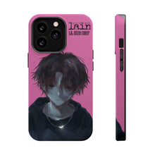 Load image into Gallery viewer, SERIAL EXPERIMENTS LAIN X LIL BRUH GWOP MAGNETIC IMPACT RESISTANT TOUGH PINK PHONE CASE
