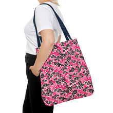 Load image into Gallery viewer, TRIPPY WITCHY MUSHROOM LIL BRUH GWOP® PINK CAMO TOTE BAG 2026
