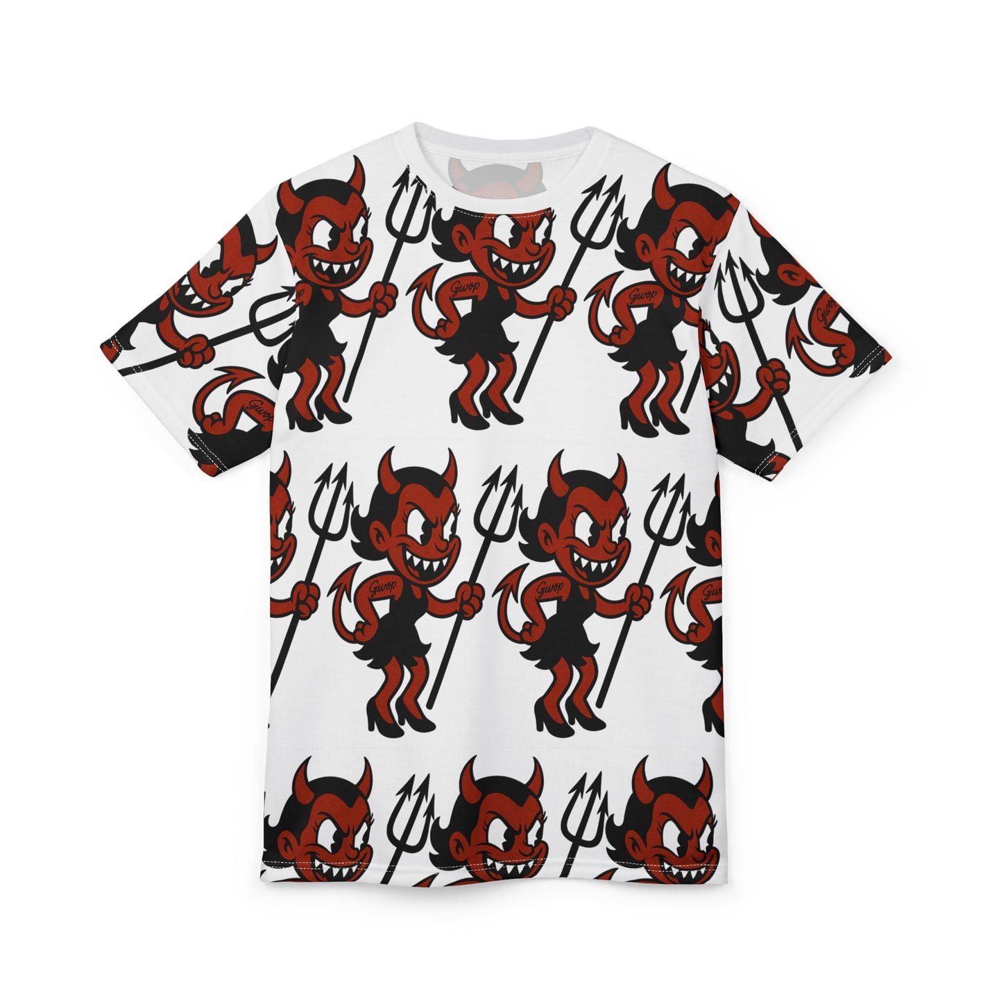 HALLOWEEN LIL BRUH GWOP HELL GIRL SHE DEVIL GWOP GIRL HALLOWEEN JUGGALO ALL OVER TEE