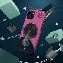Load image into Gallery viewer, SERIAL EXPERIMENTS LAIN X LIL BRUH GWOP MAGNETIC IMPACT RESISTANT TOUGH PINK PHONE CASE
