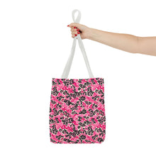 Load image into Gallery viewer, TRIPPY WITCHY MUSHROOM LIL BRUH GWOP® PINK CAMO TOTE BAG 2026
