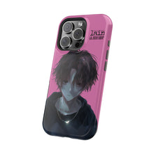 Load image into Gallery viewer, SERIAL EXPERIMENTS LAIN X LIL BRUH GWOP MAGNETIC IMPACT RESISTANT TOUGH PINK PHONE CASE
