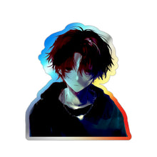 Load image into Gallery viewer, SERIAL EXPERIMENTS LAIN X LIL BRUH GWOP HOLOGRAPHIC DIE CUT STICKER
