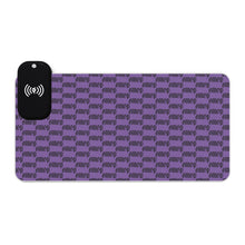 Load image into Gallery viewer, GWOP MONOGRAM LED GAMING MOUSE PAD WIRELESS CHARGING - PURPLE
