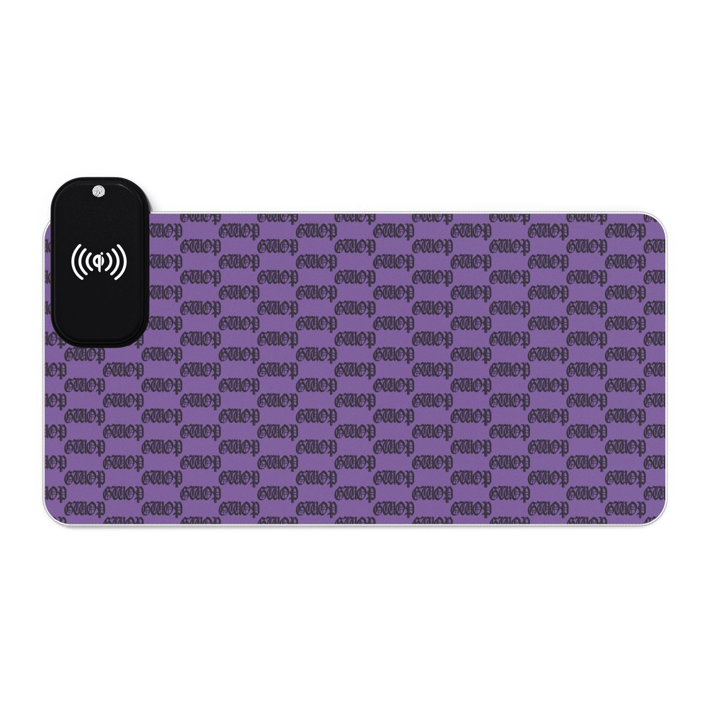 GWOP MONOGRAM LED GAMING MOUSE PAD WIRELESS CHARGING - PURPLE