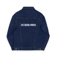 Load image into Gallery viewer, LIL BRUH GWOP DENIM JACKET (Embroidery) - BLACK/NAVY
