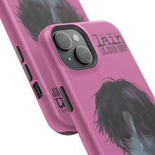 Load image into Gallery viewer, SERIAL EXPERIMENTS LAIN X LIL BRUH GWOP MAGNETIC IMPACT RESISTANT TOUGH PINK PHONE CASE
